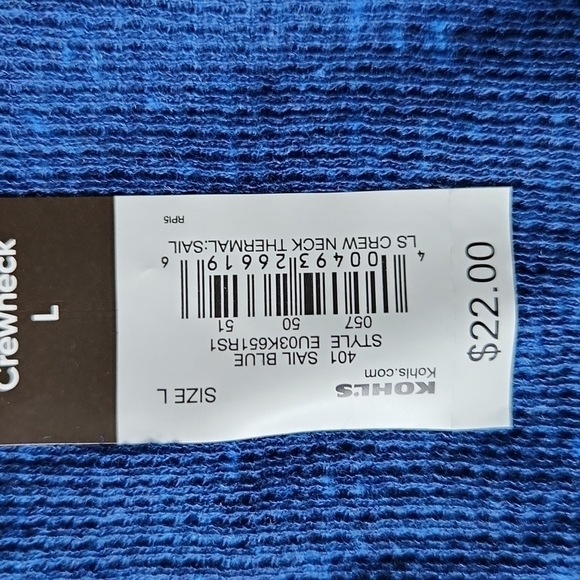 LOT 2 Urban Pipeline Boys Large Thermal Longsleeve Top Blue - Picture 8 of 9